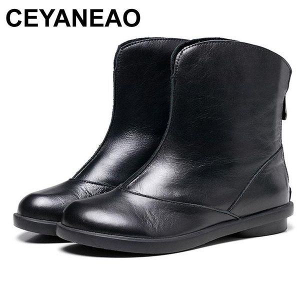 ceyaneao 2020 women boots autumn winter female full grain leather ankle handmade elegant fashion round toe 829-1, Black
ceyaneao 2020 women boots autumn winter female full grain leather ankle handmade elegant fashion round toe 829-1, Black