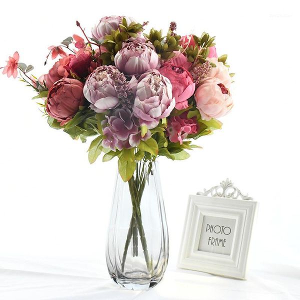 decorative flowers & wreaths 1bouquet 13heads european artificial peony flower silk fake peonies with leaf for diy wedding birthday party de
decorative flowers & wreaths 1bouquet 13heads european artificial peony flower silk fake peonies with leaf for diy wedding birthday party de