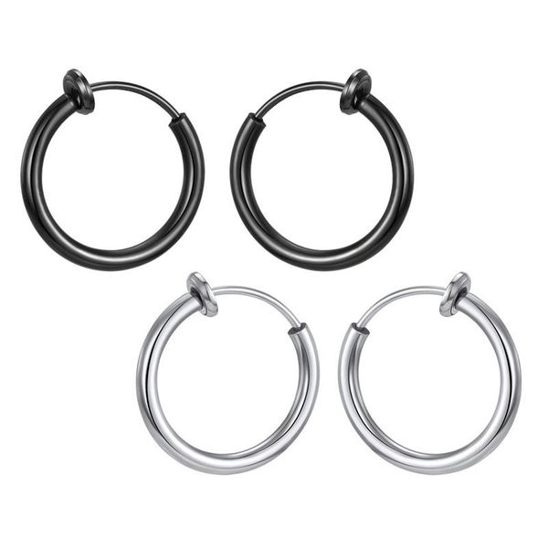 hoop & huggie 1pair no piercing stainless steel earrings ear clip men punk black metal color small round circle women jewelry, Golden;silver
hoop & huggie 1pair no piercing stainless steel earrings ear clip men punk black metal color small round circle women jewelry, Golden;silver