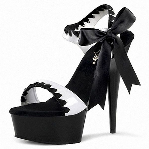 mclubgirl 15cm heelsround head bow tie sandals night club waterproof platform show lacquered leather women's shoes lyp1, Black
mclubgirl 15cm heelsround head bow tie sandals night club waterproof platform show lacquered leather women's shoes lyp1, Black