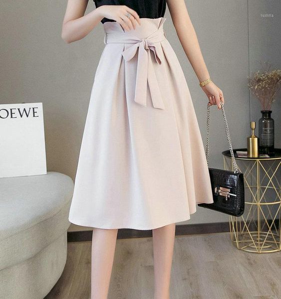 korean style solid big swing a-line skirt women high waist bow lace-up knee-length skirts womens vintage pleated skirt my21641, Black
korean style solid big swing a-line skirt women high waist bow lace-up knee-length skirts womens vintage pleated skirt my21641, Black