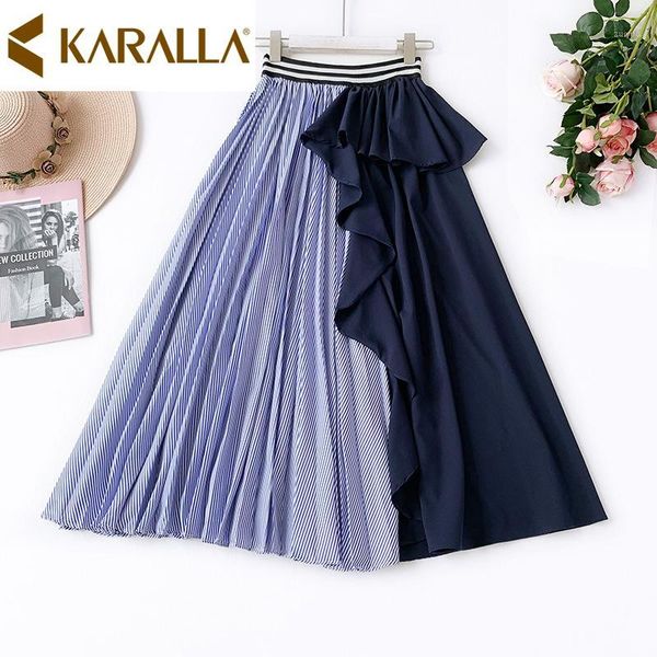 fashion women pleated skirt irregular patchwork skirt lady summer high waist stripes patchwork flounce a-line c14421, Black
fashion women pleated skirt irregular patchwork skirt lady summer high waist stripes patchwork flounce a-line c14421, Black