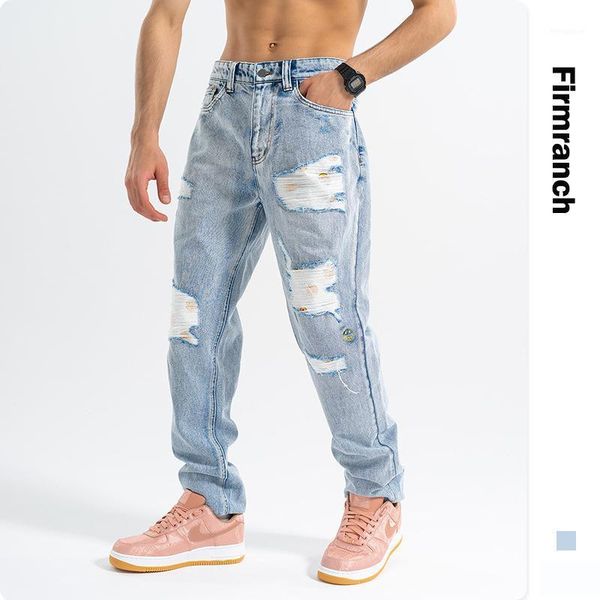 firmranch men/women distressed washed light blue denim jeans hip hop high street wear straight leg long denim pants1
firmranch men/women distressed washed light blue denim jeans hip hop high street wear straight leg long denim pants1