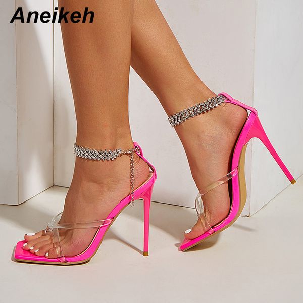 aneikeh summer 2021 stiletto high heels sandals women's sweet head peep toe party pumps shoes crystal chain pvc zapatos de mujer c0129, Black
aneikeh summer 2021 stiletto high heels sandals women's sweet head peep toe party pumps shoes crystal chain pvc zapatos de mujer c0129, Black