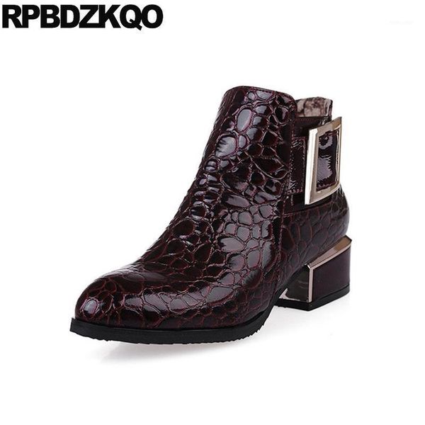 shoes women ankle boots medium heel booties platform metal wine red chunky pointed toe waterproof 10 patent leather custom1, Black
shoes women ankle boots medium heel booties platform metal wine red chunky pointed toe waterproof 10 patent leather custom1, Black