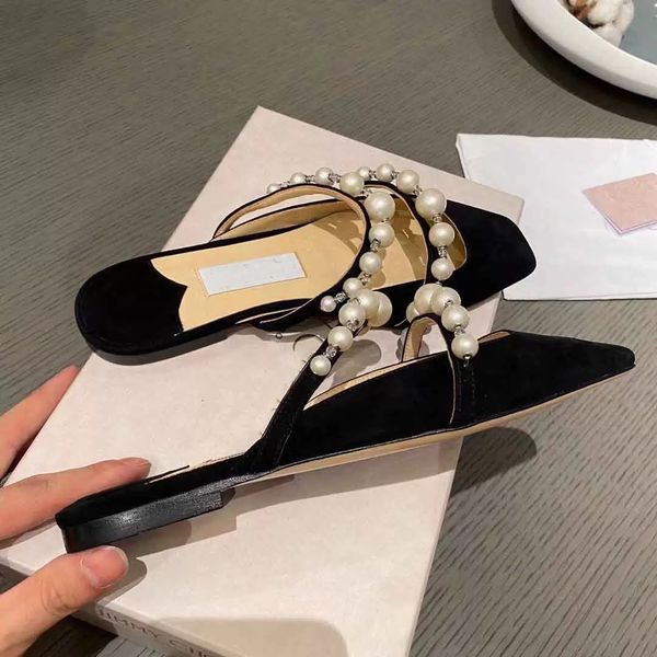 elegant brands amaya dress shoes slipper flats women sandals pearls strap slip on slide luxurious square toe walking party wedding, Black
elegant brands amaya dress shoes slipper flats women sandals pearls strap slip on slide luxurious square toe walking party wedding, Black
