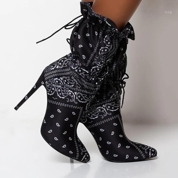 color printed boots autumn/winter cross short boots women stiletto super high heel women's 2020 work boot1, Black
color printed boots autumn/winter cross short boots women stiletto super high heel women's 2020 work boot1, Black