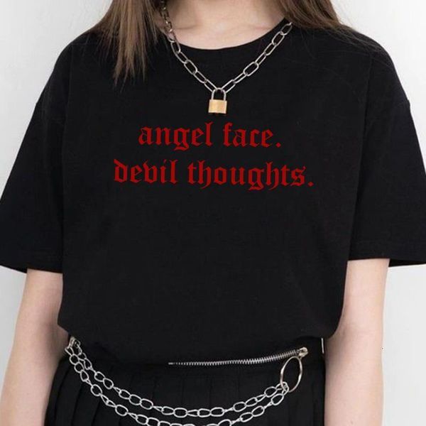 angel face devil thoughts letter print new summer fashion casual women harajuku cartoon bf tees large size loose t-shirt, White
angel face devil thoughts letter print new summer fashion casual women harajuku cartoon bf tees large size loose t-shirt, White