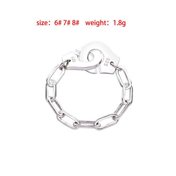moonmory fashion 925 sterling silver handcuff ring white paper clip chain menottes ring gift for women and men jewelry dating 201118, Slivery;golden
moonmory fashion 925 sterling silver handcuff ring white paper clip chain menottes ring gift for women and men jewelry dating 201118, Slivery;golden