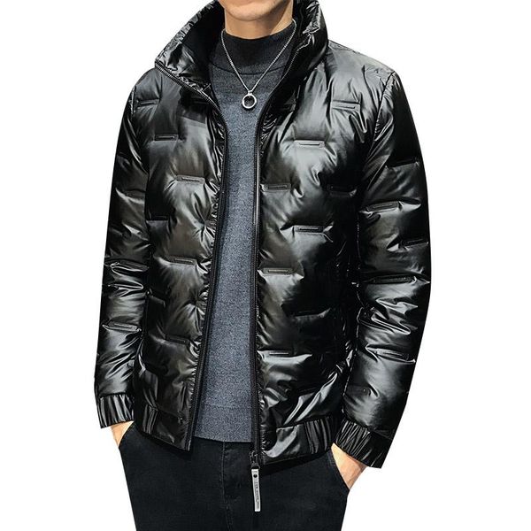 men down jacket duck down windbreaker lightweight feather coats for men warm coat, Black