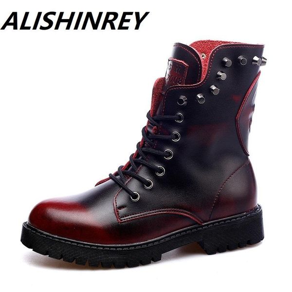 2020 autumn female boots genuine leather single boot women rivet horse riding ankle, Black