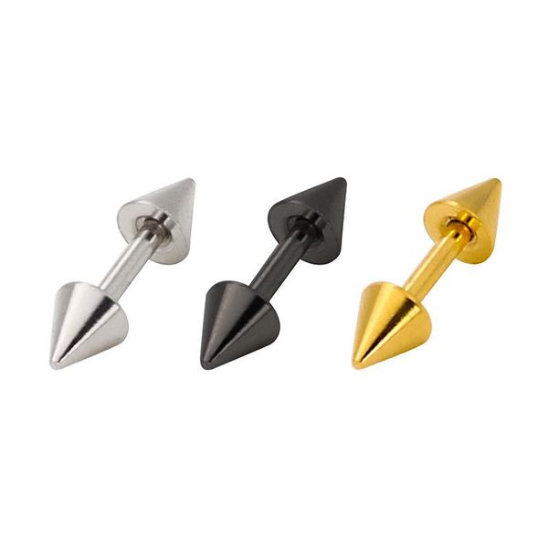 stud small spike earring stainless steel body piercing jewelry cone ear tragus earrings, Golden;silver
stud small spike earring stainless steel body piercing jewelry cone ear tragus earrings, Golden;silver