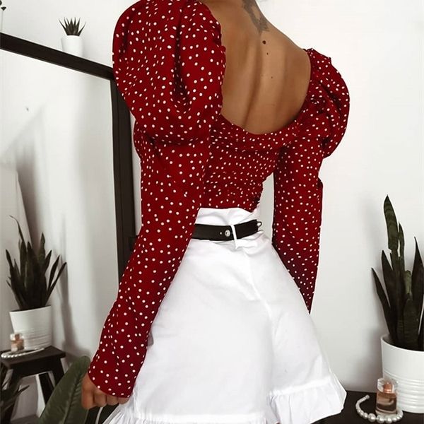 ootn vintage polka dot women puff long sleeve wrap elegant 2020 lace up red crop blouse backless chic female shirts q1217, White
ootn vintage polka dot women puff long sleeve wrap elegant 2020 lace up red crop blouse backless chic female shirts q1217, White