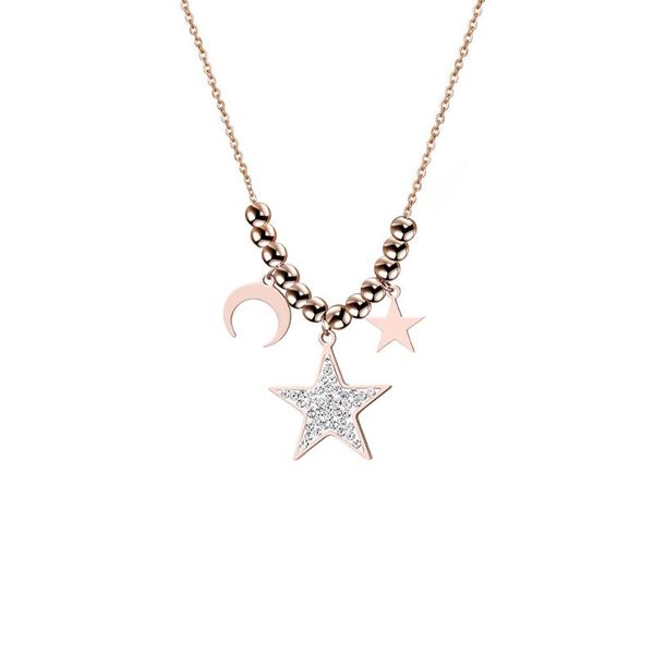 chokers trendy crystal stars necklace for women cute moon charm stainless steel jewelry rose gold color beads bohemia accessory, Golden;silver
chokers trendy crystal stars necklace for women cute moon charm stainless steel jewelry rose gold color beads bohemia accessory, Golden;silver
