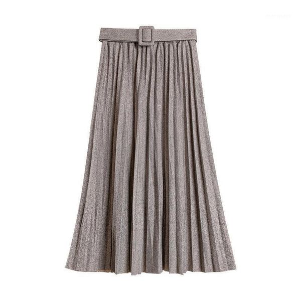 women fashion high waist pleated solid color mid-calf length skirt all-match glitter clothing lady casual stretchy skirts1, Black
women fashion high waist pleated solid color mid-calf length skirt all-match glitter clothing lady casual stretchy skirts1, Black