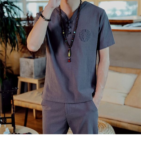men's chinese style summer linen set sweatshirt tracksuit men casual cotton linen short sleeved t-shirt trousers two-piece sets, Black;green
men's chinese style summer linen set sweatshirt tracksuit men casual cotton linen short sleeved t-shirt trousers two-piece sets, Black;green