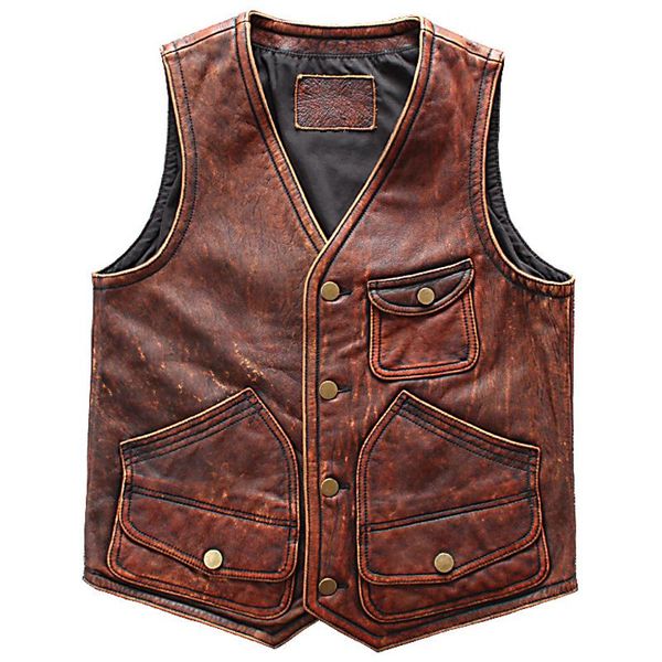 genuine leather waistcoat vest coat men oversized cowhide mens weskit slim fit big and tall man vest 4xl european and american, Black;white
genuine leather waistcoat vest coat men oversized cowhide mens weskit slim fit big and tall man vest 4xl european and american, Black;white
