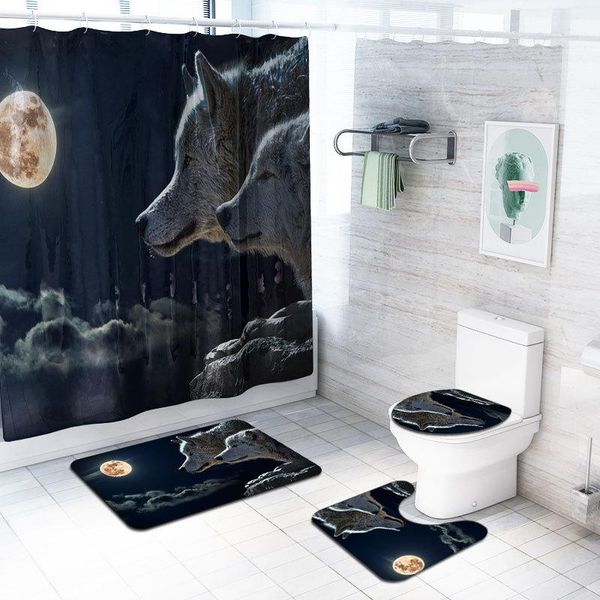 4 pcs animal shower curtain/bath maoilet pad set character pattern anti-slip toilet pattern carpet flannel bath mat
4 pcs animal shower curtain/bath maoilet pad set character pattern anti-slip toilet pattern carpet flannel bath mat