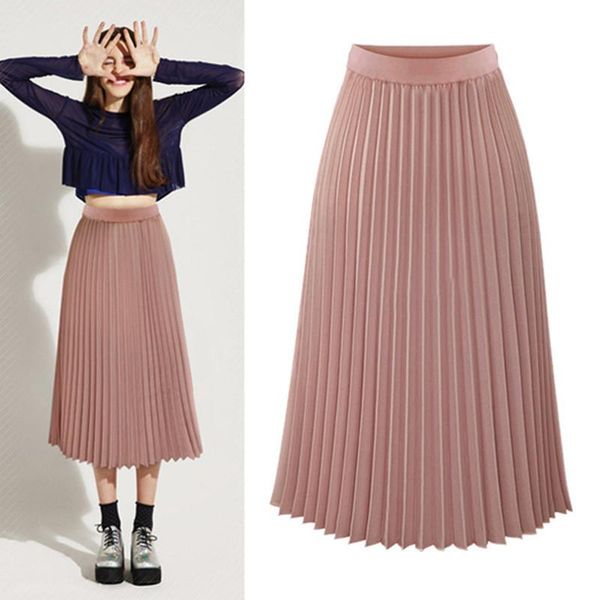 zoulv early spring pleated skirt fresh sweet casual lovely versatile long high waist elastic dress fashionable chiffon skirt, Black
zoulv early spring pleated skirt fresh sweet casual lovely versatile long high waist elastic dress fashionable chiffon skirt, Black