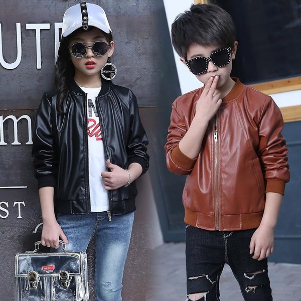 jackets spring children genuine leather jacket boys autumn coat girls pu solid casual outerwear 3t-14t, Blue;gray
jackets spring children genuine leather jacket boys autumn coat girls pu solid casual outerwear 3t-14t, Blue;gray