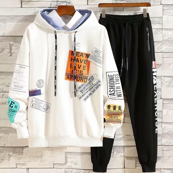 spring autumn mens sets korean style trend pullover hoodies men casual harajuku streetwear sweatpants fashion men clothing sets, Gray
spring autumn mens sets korean style trend pullover hoodies men casual harajuku streetwear sweatpants fashion men clothing sets, Gray