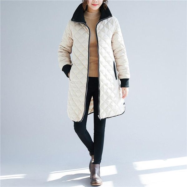women's down & parkas 2021 autumn women parka coat warm jacket winter female clothing cotton with standing collar long thick outerwear, Black
women's down & parkas 2021 autumn women parka coat warm jacket winter female clothing cotton with standing collar long thick outerwear, Black