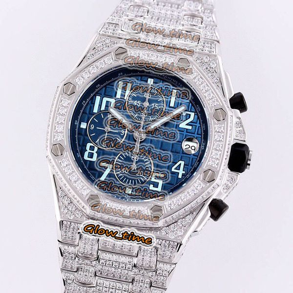 edition japan vk quartz chronograph 26170ti 26170or 26170ba blue date dial mens watch diamond inlay iced out full case iced out watches, Slivery;brown
edition japan vk quartz chronograph 26170ti 26170or 26170ba blue date dial mens watch diamond inlay iced out full case iced out watches, Slivery;brown