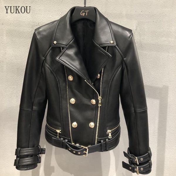 woman coats natural 100% sheepskin leather jackets 2019 fashion female motorcycle sheepskin leather garment overcoat1, Black
woman coats natural 100% sheepskin leather jackets 2019 fashion female motorcycle sheepskin leather garment overcoat1, Black