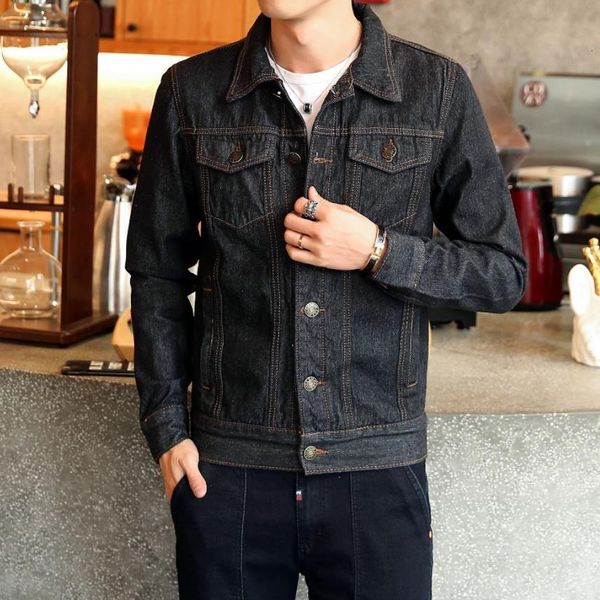 men's fashion denim cultivate one's morality long sleeve jacket casual bomber jacket hip hop retro denim streetwear, Black;brown
men's fashion denim cultivate one's morality long sleeve jacket casual bomber jacket hip hop retro denim streetwear, Black;brown