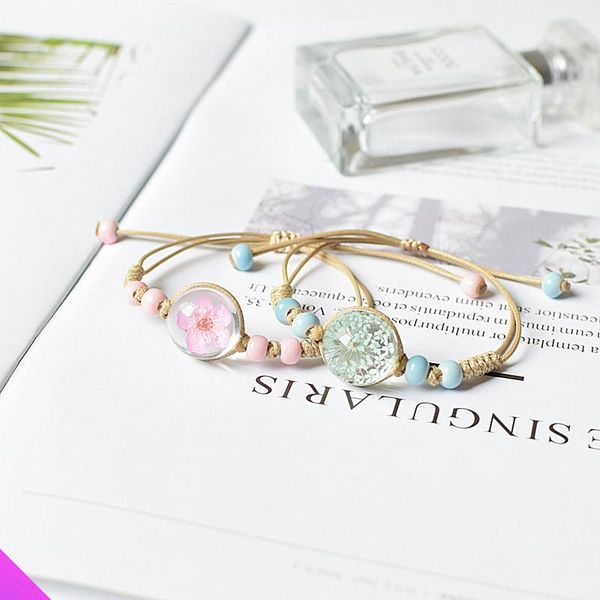 charm bracelets wholesale 10 pcs 2021 glass crystal ball inlaid flower ceramic bracelet jewelry sweet romantic girl gift 9 models, Golden;silver 
charm bracelets wholesale 10 pcs 2021 glass crystal ball inlaid flower ceramic bracelet jewelry sweet romantic girl gift 9 models, Golden;silver