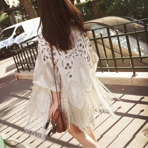 orgypsy cardigan chiffon boho blouses handmade beaded tassel embroidery casual summer blouse women brand blusas, White
orgypsy cardigan chiffon boho blouses handmade beaded tassel embroidery casual summer blouse women brand blusas, White
