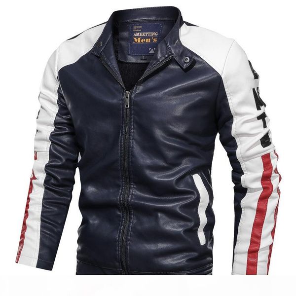 mens coat fashion clothes mens leather jacket casual patchwork leather jacket stand collar zipper men clothes, Black
mens coat fashion clothes mens leather jacket casual patchwork leather jacket stand collar zipper men clothes, Black