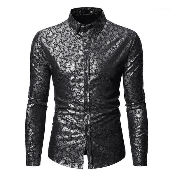 men's casual shirts mens long sleeve dress camisa social masculina 2021 fashion black paisley shirt men slim fit business men1, White;black
men's casual shirts mens long sleeve dress camisa social masculina 2021 fashion black paisley shirt men slim fit business men1, White;black