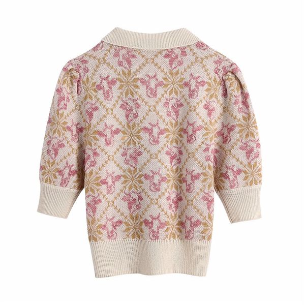 crop women animal jcaquard knitted sweaters female 2021 button short puff sleeve new year sweater pullover 30c0, White;black
crop women animal jcaquard knitted sweaters female 2021 button short puff sleeve new year sweater pullover 30c0, White;black