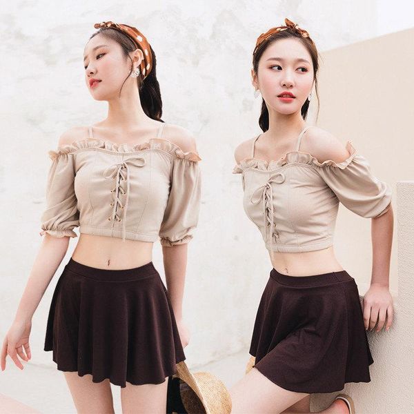 swimsuit women's split two-piece sleeves fresh and conservative thin small chest gathered swimwear simple comfortable not tight1
swimsuit women's split two-piece sleeves fresh and conservative thin small chest gathered swimwear simple comfortable not tight1