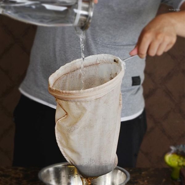 reusable coffee machine filter bag stainless steel handle cotton cloth juice soymilk strainer dropping pot mesh basket tools1
reusable coffee machine filter bag stainless steel handle cotton cloth juice soymilk strainer dropping pot mesh basket tools1