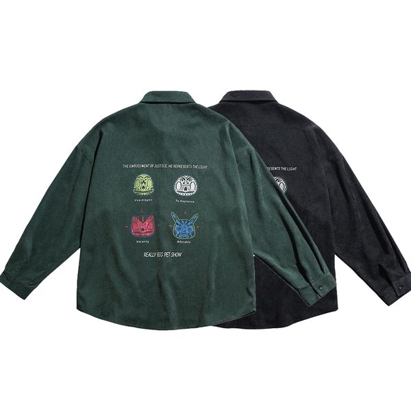 2021 new unisshirt long sleeve printed pattern female thick black green shirts male clothes hy06, White;black
2021 new unisshirt long sleeve printed pattern female thick black green shirts male clothes hy06, White;black