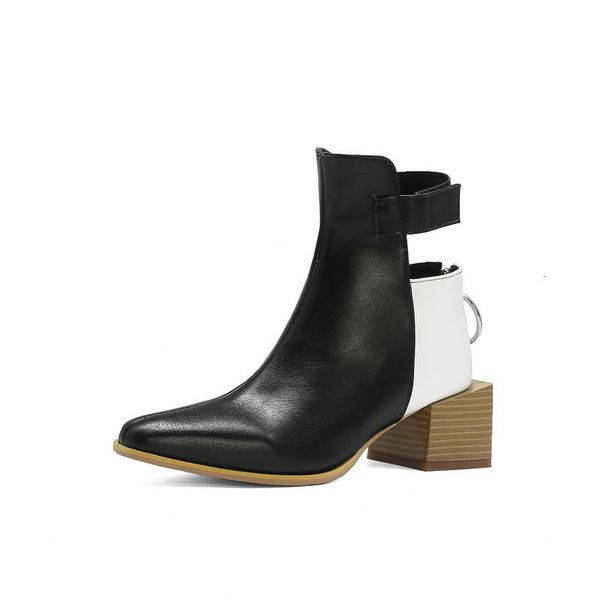 2021 new autumn winter pu leather round toe short square heel women shoes slip on all match ankle boots size 34-43 8d3g, Black
2021 new autumn winter pu leather round toe short square heel women shoes slip on all match ankle boots size 34-43 8d3g, Black