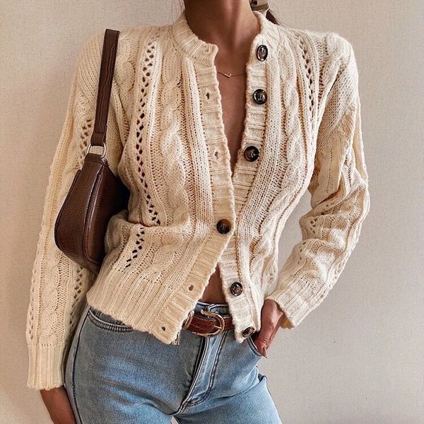 2021 new women autumn hollow out knitted sweater cardigan winter solid casual long sleeve cardigans female single breasted sweaters m9nn, White;black
2021 new women autumn hollow out knitted sweater cardigan winter solid casual long sleeve cardigans female single breasted sweaters m9nn, White;black