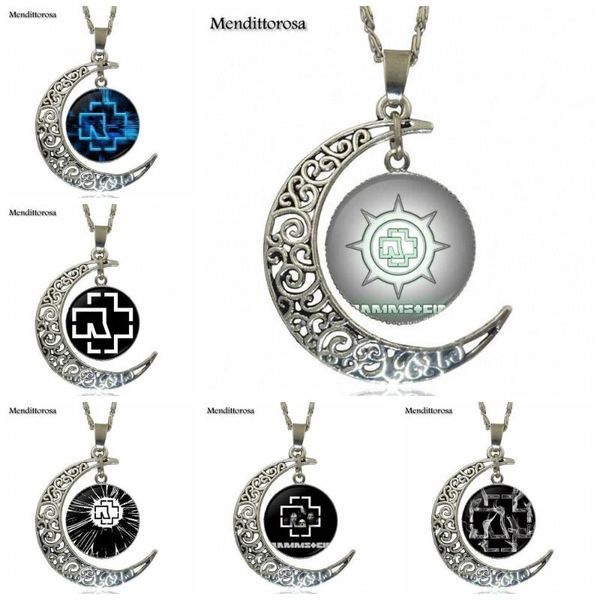 ej glaze fashion jewelry vintage glass necklace with crescent moon for rock band logo, Silver
ej glaze fashion jewelry vintage glass necklace with crescent moon for rock band logo, Silver