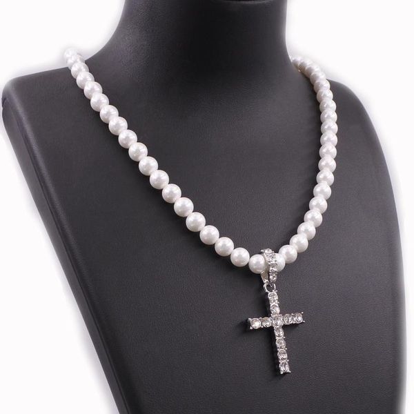 chokers hip hop crystal cross pearl beads necklace short chain 16 inch women's iced out jewelry ins luxury chocker religion punk men�, Golden;silver
chokers hip hop crystal cross pearl beads necklace short chain 16 inch women's iced out jewelry ins luxury chocker religion punk men�, Golden;silver