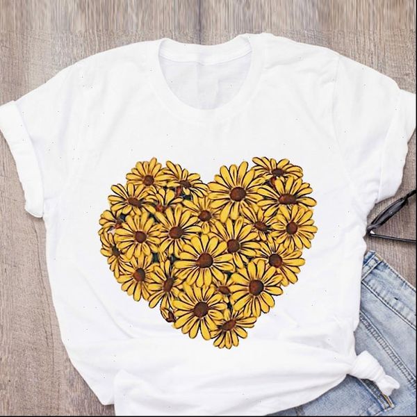 women graphic sunflower love heart short sleeve fashion print summer t shirt lady womens clothing female t shirt, White
women graphic sunflower love heart short sleeve fashion print summer t shirt lady womens clothing female t shirt, White