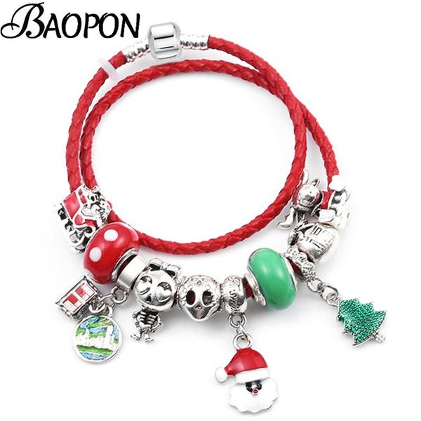 charm bracelets xmas git red leather chain with green murano glass beads bangles for women kids 2021 gift, Golden;silver
charm bracelets xmas git red leather chain with green murano glass beads bangles for women kids 2021 gift, Golden;silver