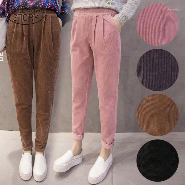 women pants corduroy pants autumn winter korean elastic waist pink harem casual black trousers plus size 7287 501, Black;white
women pants corduroy pants autumn winter korean elastic waist pink harem casual black trousers plus size 7287 501, Black;white