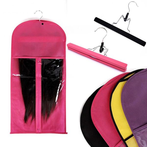 1pcs pink/black/yellow/purple hair extensions wigs storage bag with wig hanger for weft & clip in hair extension, White
1pcs pink/black/yellow/purple hair extensions wigs storage bag with wig hanger for weft & clip in hair extension, White