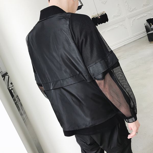 2021 autumn new men's personality shirt hollow design long sleeve fashion street collar. p5p7, Black
2021 autumn new men's personality shirt hollow design long sleeve fashion street collar. p5p7, Black