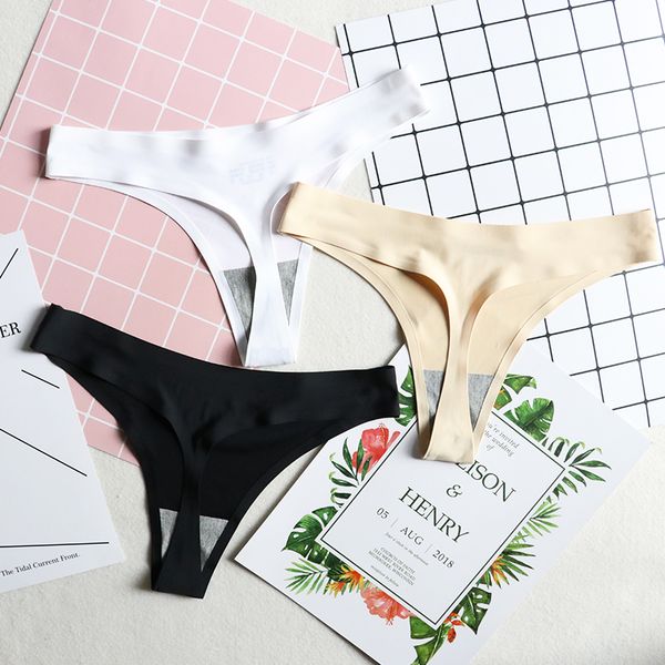 3pieces/lot thong women's panties seamless silk underwear t-back lingerie ladies low-rise g string comfortable underpants, Black;pink
3pieces/lot thong women's panties seamless silk underwear t-back lingerie ladies low-rise g string comfortable underpants, Black;pink