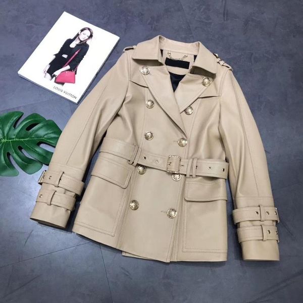 women's leather & faux maylofuer genuine jacket women coat fashion short jackets for spring winter long sleeves with belt double-breast, Black
women's leather & faux maylofuer genuine jacket women coat fashion short jackets for spring winter long sleeves with belt double-breast, Black