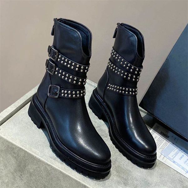 punk women's like ankle boots with studded rivets. short-heeled low-heeled motorcycle boots. genuine leather shoes. rp0b, Black
punk women's like ankle boots with studded rivets. short-heeled low-heeled motorcycle boots. genuine leather shoes. rp0b, Black