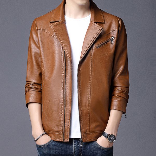 new autumn and winter 2020 locomotive leather fashionable zipper jacket men's coat, Black;brown
new autumn and winter 2020 locomotive leather fashionable zipper jacket men's coat, Black;brown